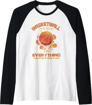 Slam Dunk Champion Basketball Player & Fan Essential Design Raglan Baseball Tee