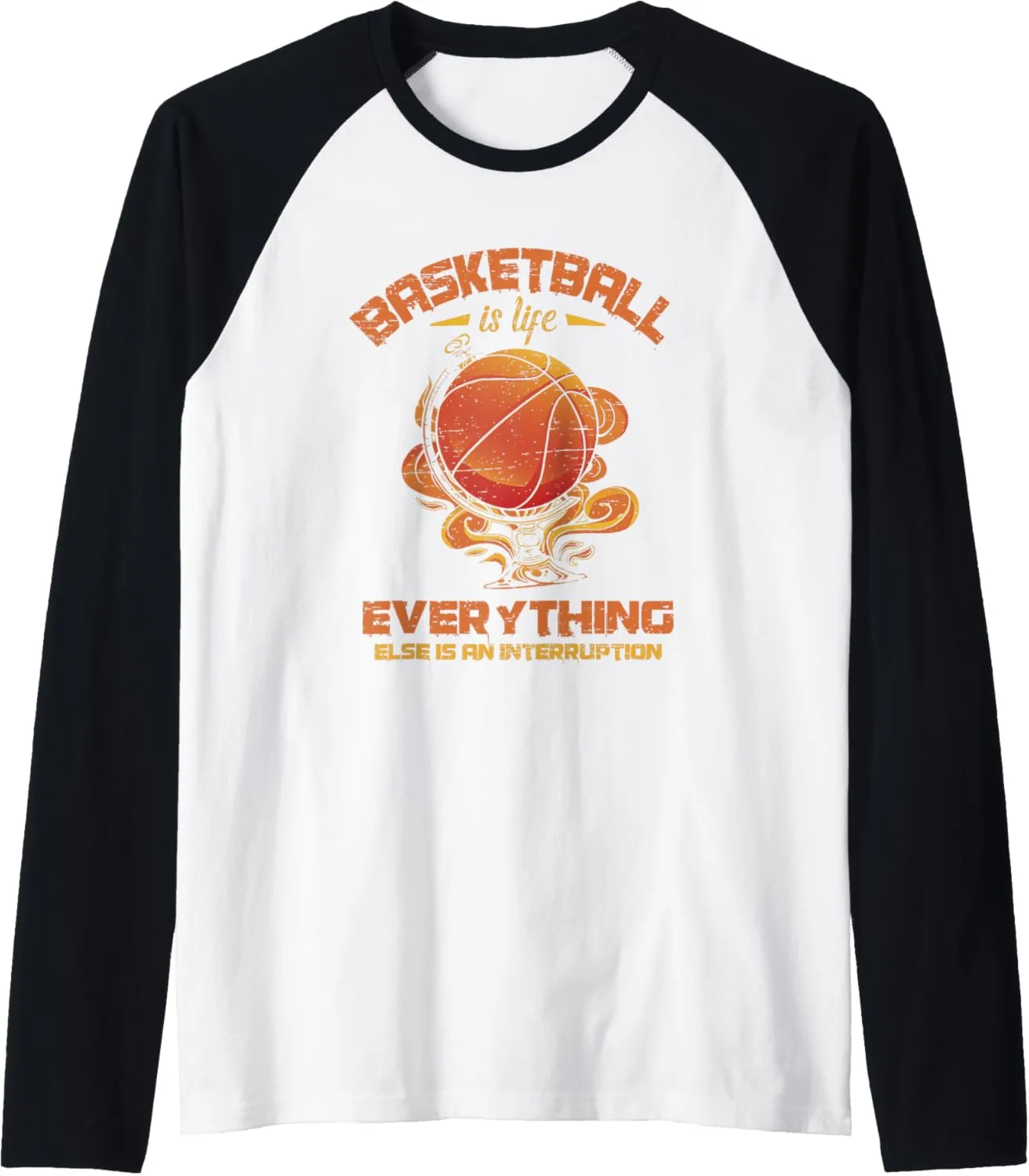 Slam Dunk Champion Basketball Player & Fan Essential Design Raglan Baseball Tee