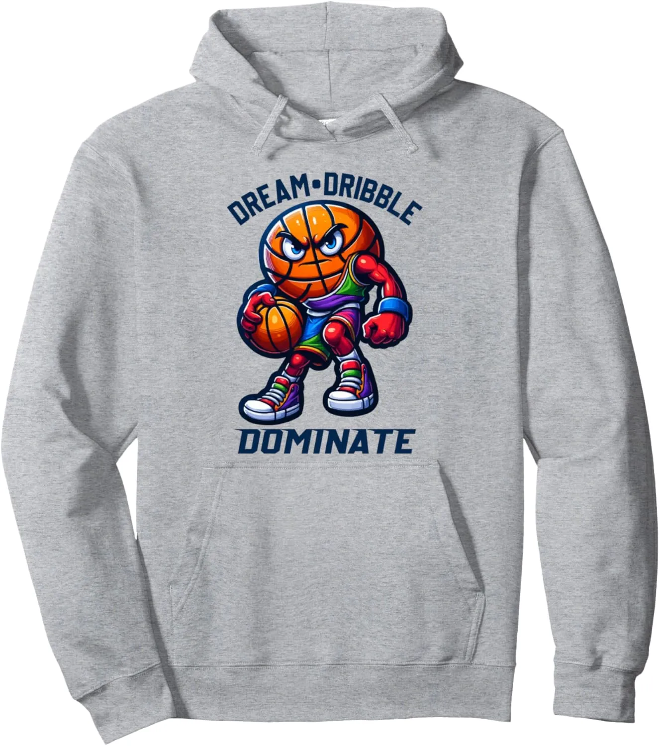 Slam Dunk Master Colorful Basketball Character Hoopster Pullover Hoodie
