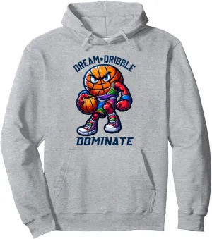 Slam Dunk Master Colorful Basketball Character Hoopster Pullover Hoodie