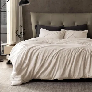 SLEEP ZONE Duvet Cover Full Size, Stone Washed, Soft and Comfortable with Natural Wrinkles, Easy Care, Gift-Wrapped, Safe and Skin-Friendly(Beige, Full)