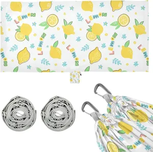 Sliced Fresh Fruit Lemon Camping Hammock with Tree Straps, Portable Lightweight Parachute Hammocks Camping Accessories Gear for Indoor Outdoor Backpacking Travel Hiking Beach