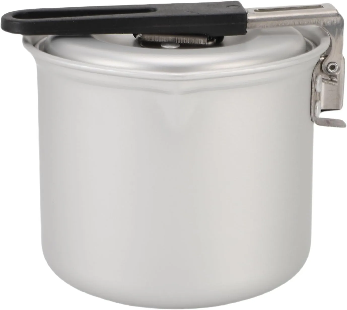 Small Milk Pot with Lid, Aluminum Camping Pot with Foldable Handle Portable Cooking Cup for Outdoor Hiking Backpacking Picnic