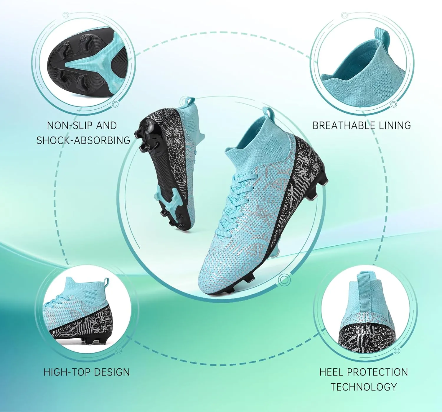 Soccer Cleats Mens Women Soccer Shoes Youth Football Cleats for Big Boy AG TF