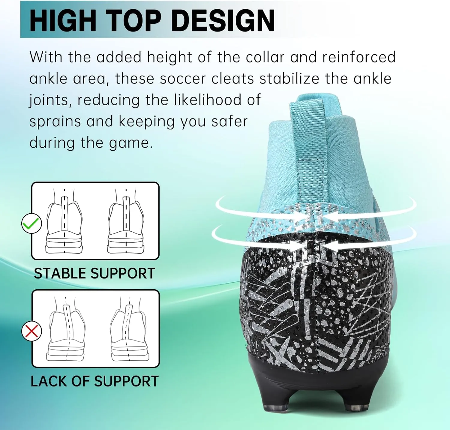 Soccer Cleats Mens Women Soccer Shoes Youth Football Cleats for Big Boy AG TF