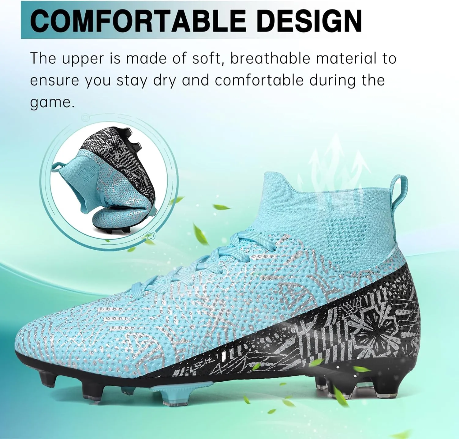 Soccer Cleats Mens Women Soccer Shoes Youth Football Cleats for Big Boy AG TF