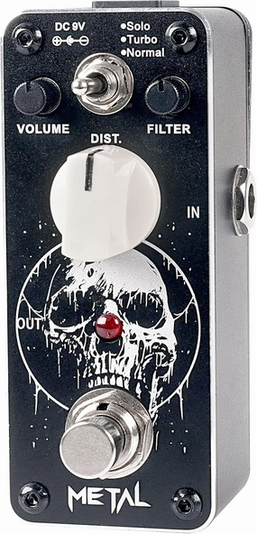 Sondery Metal Distortion Pedal for Electric Guitars, 3 Modes of Solo Turbo and Normal, Warm Smooth Wide Range of Vintage Distortion Sound, Mini Effect Pedal True Bypass, Art Design Series