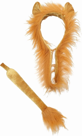 Soul Young Wolf Leopard Lion Cat Ears and Tail Set Halloween Paw Gloves Costume Party Cosplay Animal Accessories