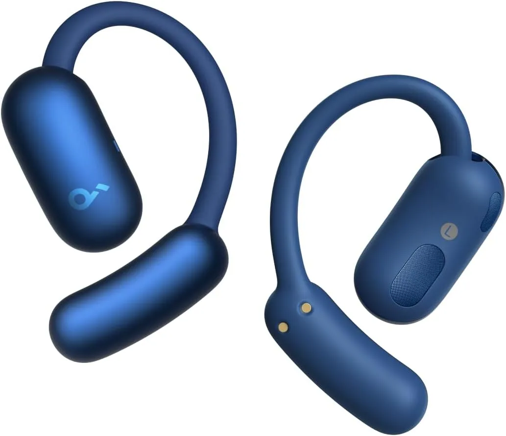 soundcore AeroFit 2 by Anker, Open-Ear Headphones, Translation Earbuds Real Time, 4 Adjustable Positions for Every Ear Size, 2x Richer Bass, Hi-Res, 42H Playtime, IP55,AI Clear Calls,Wireless Charging