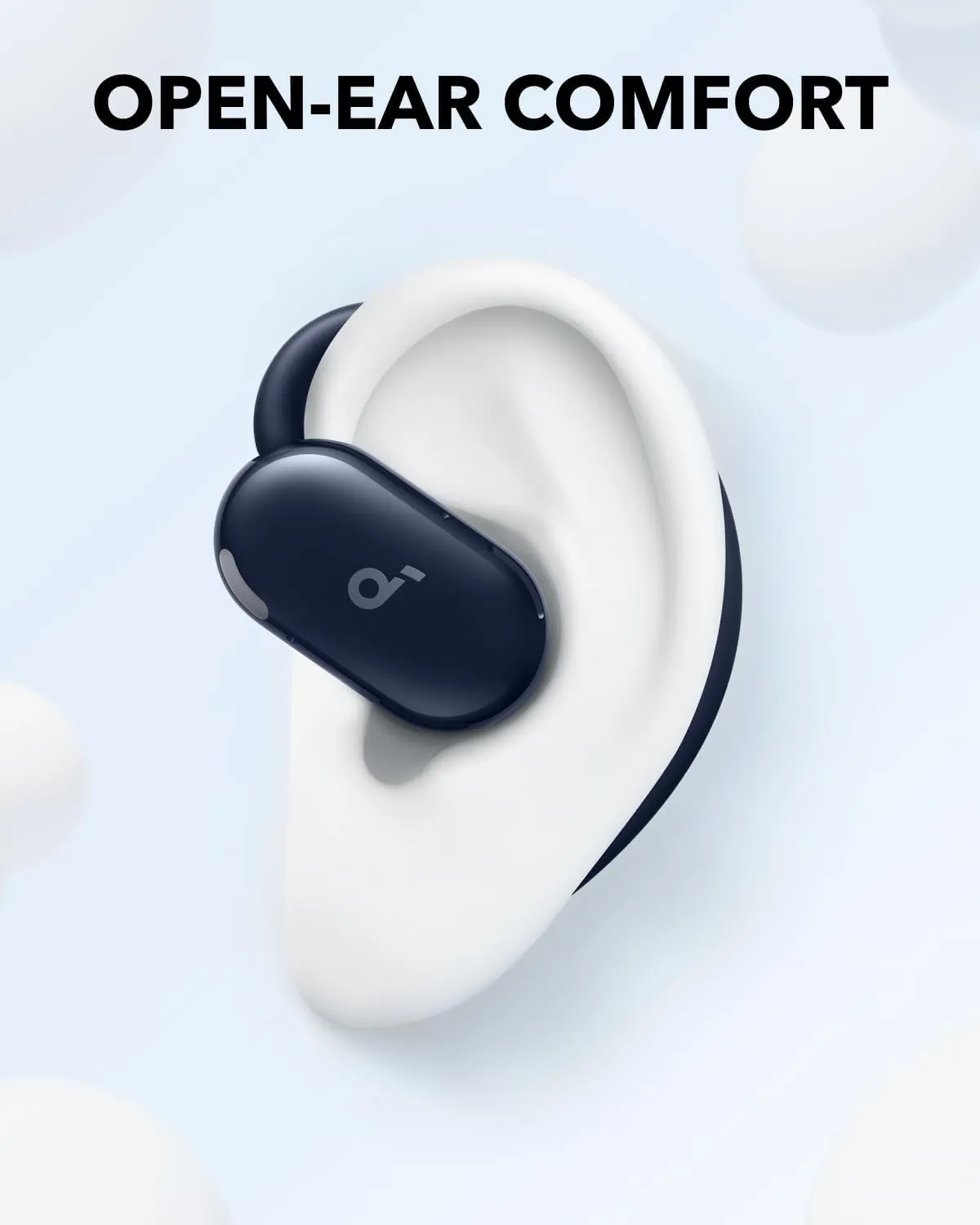 Soundcore V20i by Anker Open-Ear Headphones, Adjustable Ear Hooks, Ultra-Comfort, Snug Fit, Deep Bass, Clear Calls, IP55, LED Lights, 36H Playtime, Bluetooth 5.4 Earbuds, Multipoint Connection