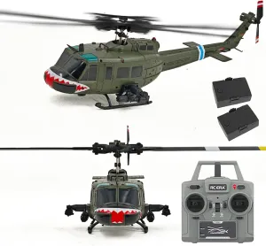 SOWOFA Helicopter Model 6CH RC Stunt Helicopter Reverse Flight Simulation Version UH 1 Gyroscope Optical Flow Positioning 7.4V brushless Motor Fixed Height (Dual Battery) Custom Coating