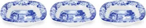 Spode Blue Italian Collection Dip Dishes | Set of 3 Mini Dipping Bowls for Serving Sauces and Side Dishes | Made of Fine Porcelain | Dishwasher and Microwave Safe | Blue/White