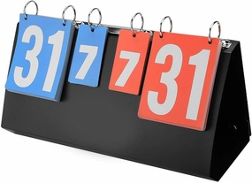 Sports Scoreboard, Portable Scoreboard Score Keeper, Tabletop Scorekeeper, Badminton Scorecard Multi Functional Practical Flipper Flips for Indoor Outdoor Match PE Classroom Activities