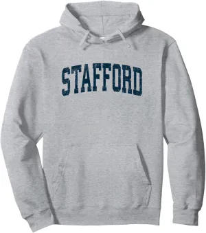 Stafford Connecticut CT Vintage Athletic Sports Navy Design Pullover Hoodie