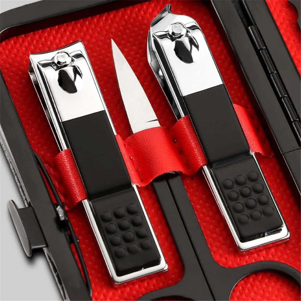 Stainless Steel Black Nail Clipper Set Nail Clippers Business 7 Piece Nail Clippers Manicure Tools