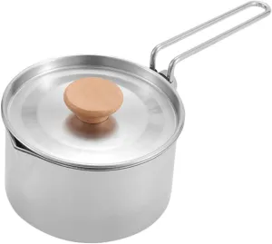 Stainless Steel Camping Pot Portable Water Kettle Boiling Water Pot for Hiking