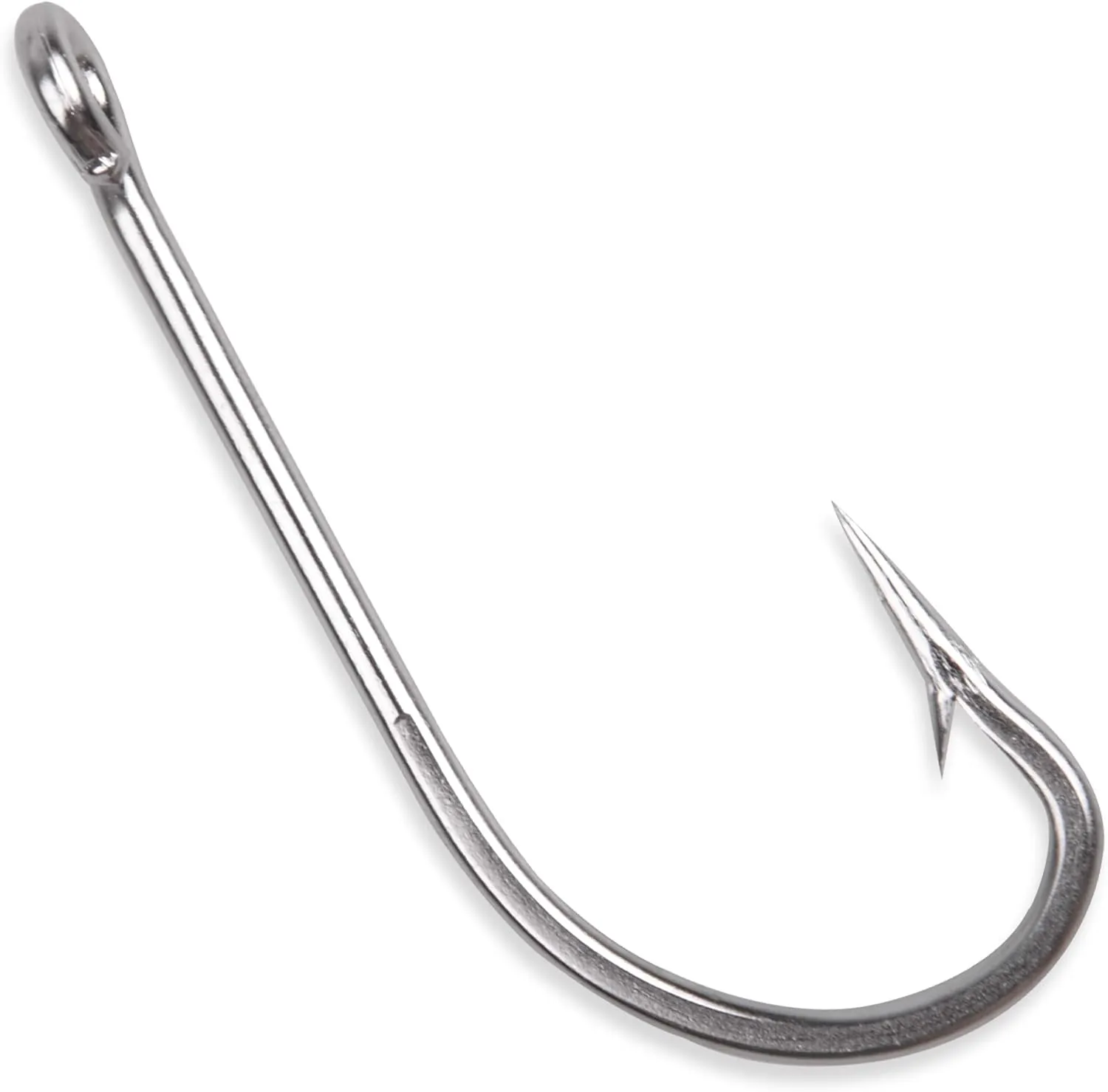 Stainless Steel Saltwater Fishing Hooks - 50pcs 34007 O'shaughnessy Hooks Forged Long Shank J Fishing Hooks Extra Strong Metal Fish Hooks Size 1/0-10/0