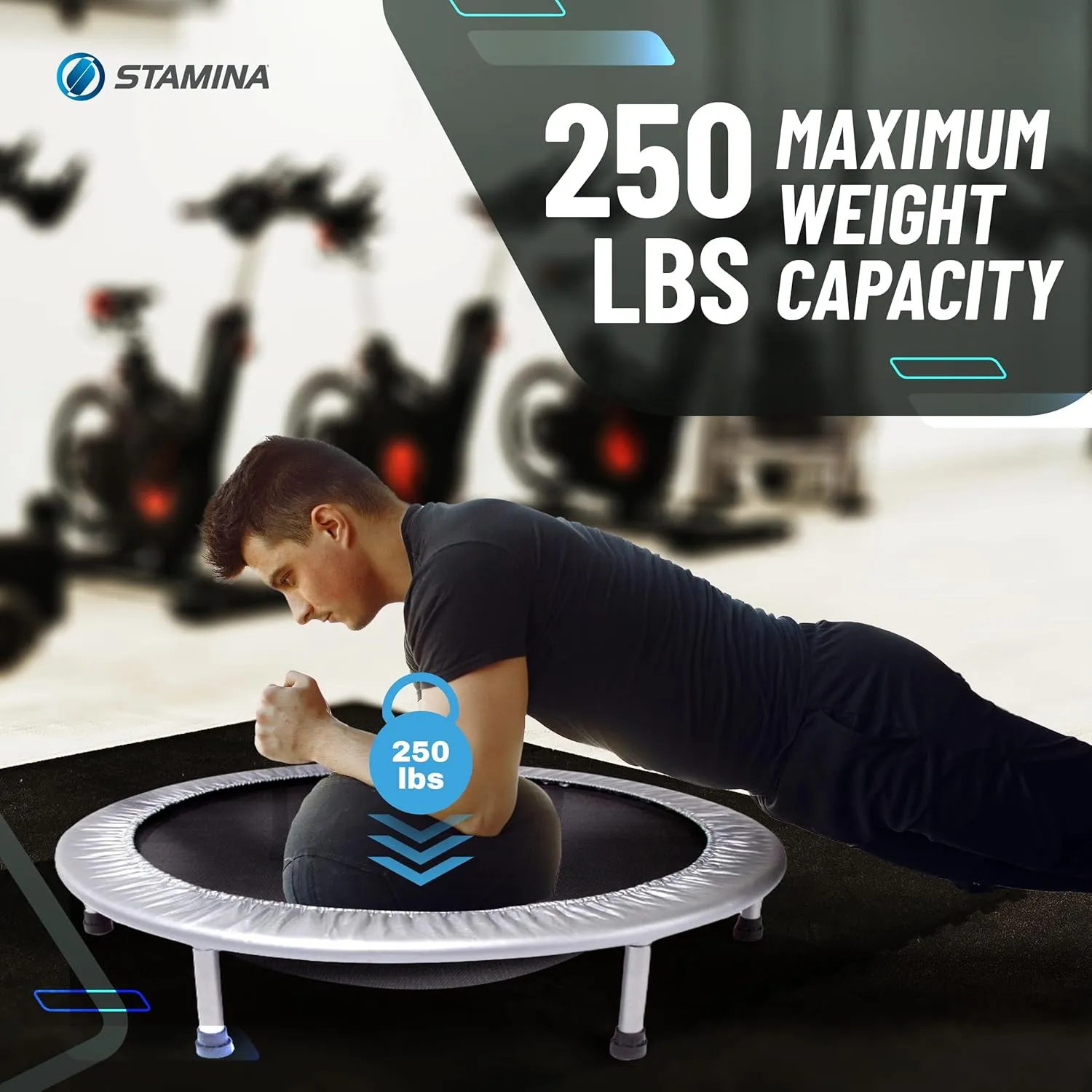 Stamina Mini Fitness Trampoline w/Smart Workout App