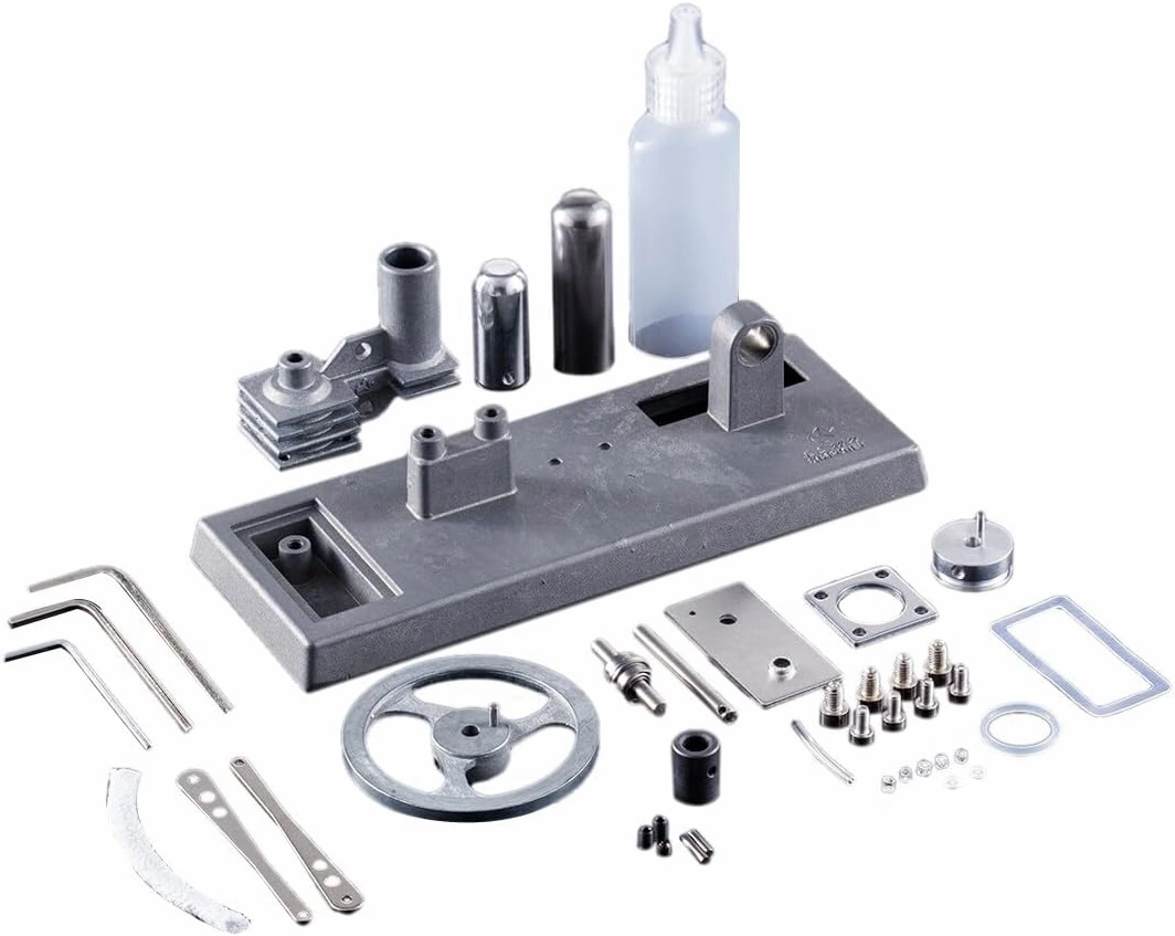 Stirling Engine Model Kit，Mini DIY Completely All-Metal Stirling Engine Model, Physics Mechanics Experiment Teaching Instrument, Gift for Machine Enthusiasts (Bulk), Type 1