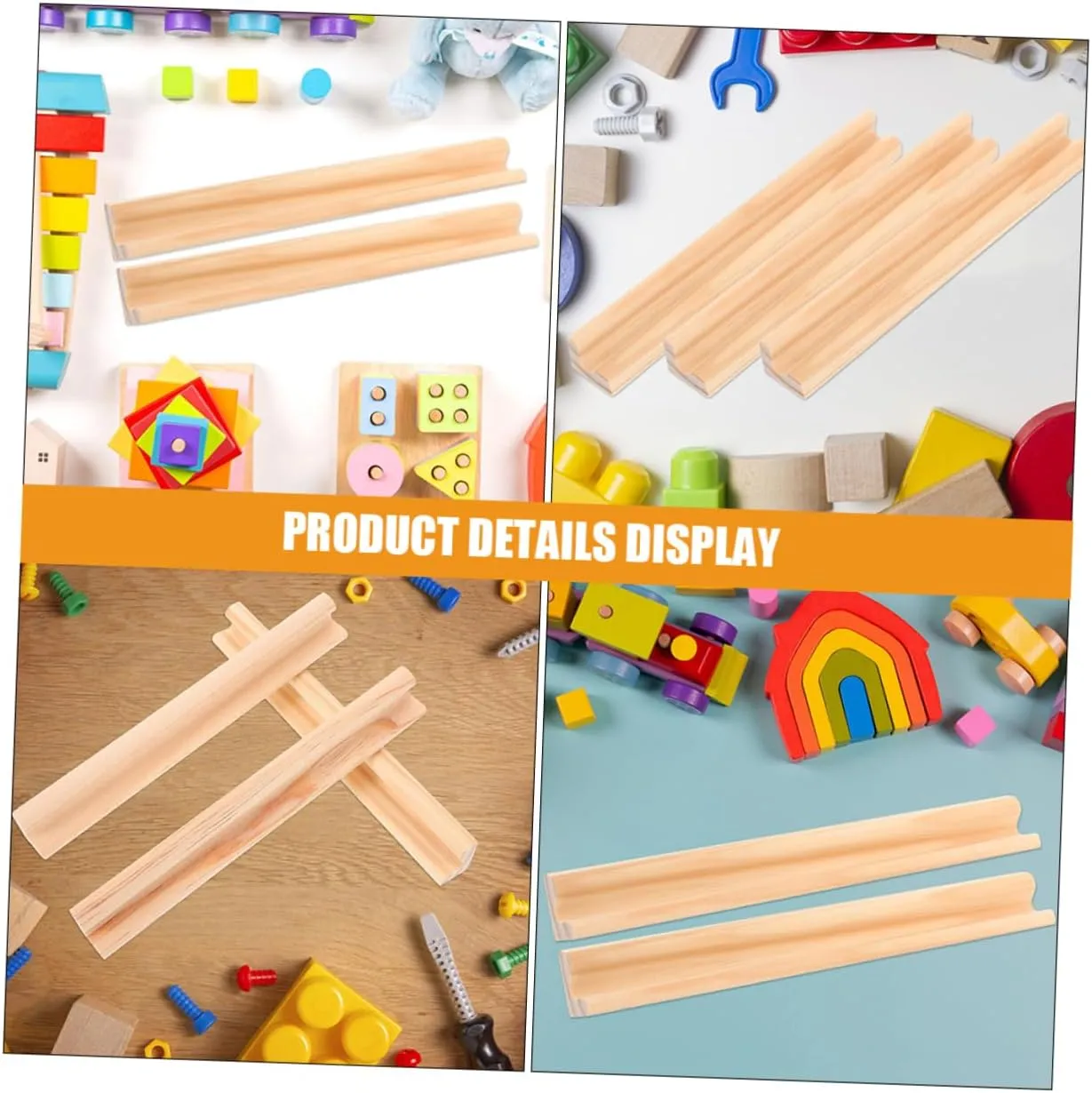 STOBAZA 20pcs Wooden Racks Angled Design Holders for Tiles for Alphabet Games Handicrafts Lightweight Fine Craftsmanship for Family Fun and Creativity