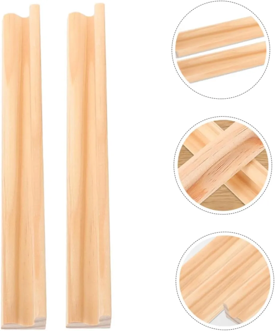 STOBAZA 20pcs Wooden Racks Angled Design Holders for Tiles for Alphabet Games Handicrafts Lightweight Fine Craftsmanship for Family Fun and Creativity
