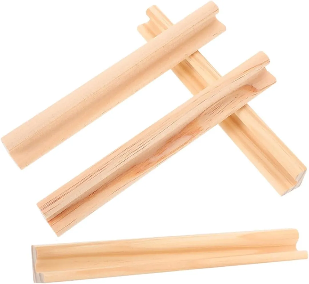 STOBAZA 20pcs Wooden Racks Angled Design Holders for Tiles for Alphabet Games Handicrafts Lightweight Fine Craftsmanship for Family Fun and Creativity