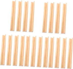 STOBAZA 20pcs Wooden Racks Angled Design Holders for Tiles for Alphabet Games Handicrafts Lightweight Fine Craftsmanship for Family Fun and Creativity