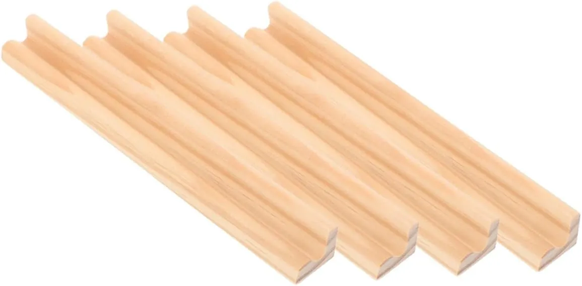 STOBAZA 20pcs Wooden Racks Angled Design Holders for Tiles for Alphabet Games Handicrafts Lightweight Fine Craftsmanship for Family Fun and Creativity