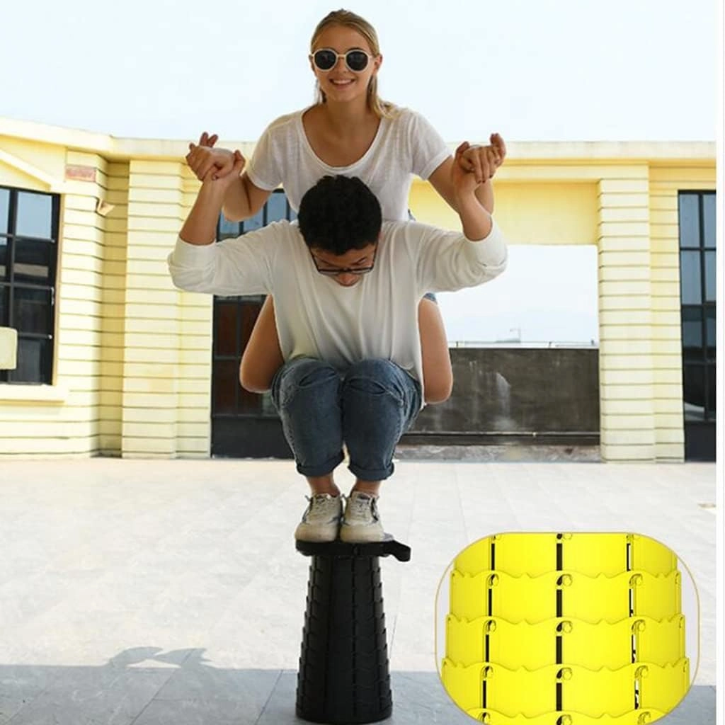Stools Portable Telescopic Stool, Outdoor Folding Telescopic Stool, Suitable for Camping Garden Fishing Hiking Travel Barbecue, Maximum Load-Bearing 300 Catties