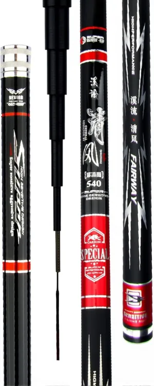 Stream Fishing Rod 3.6m 4.5m 5.4m 6.3m 7.2m Carbon Fiber Telescopic Fishing Pole CañAs De Pescar Portable for Rivers Lakes Ponds & Oceans