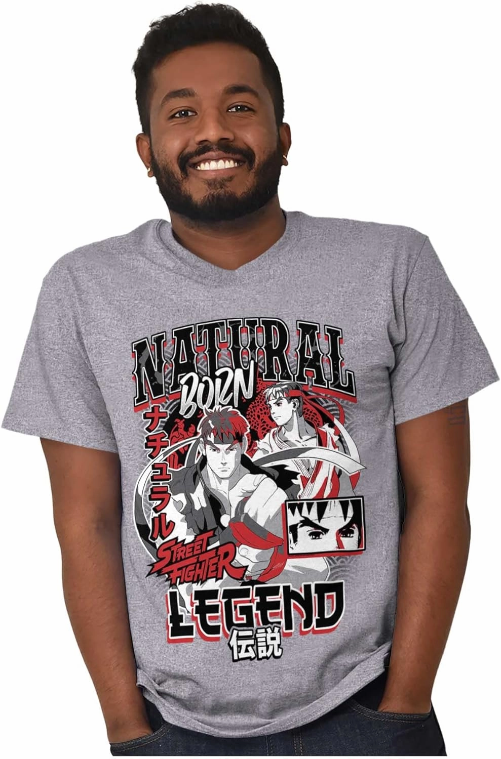 Street Fighter Natural Born Legend Graphic T Shirt Men or Women