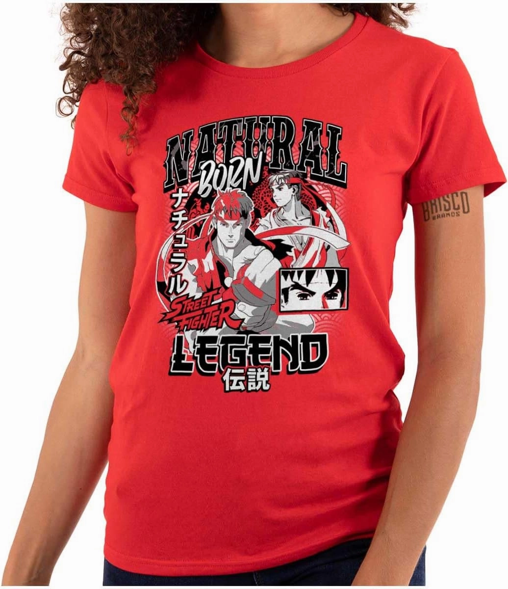 Street Fighter Natural Born Legend Womens Top Junior Graphic Tee