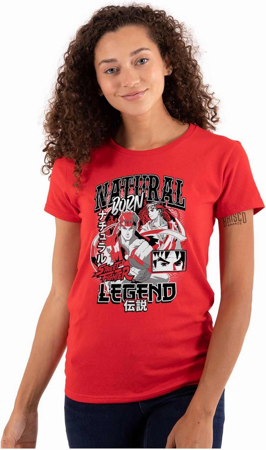 Street Fighter Natural Born Legend Womens Top Junior Graphic Tee
