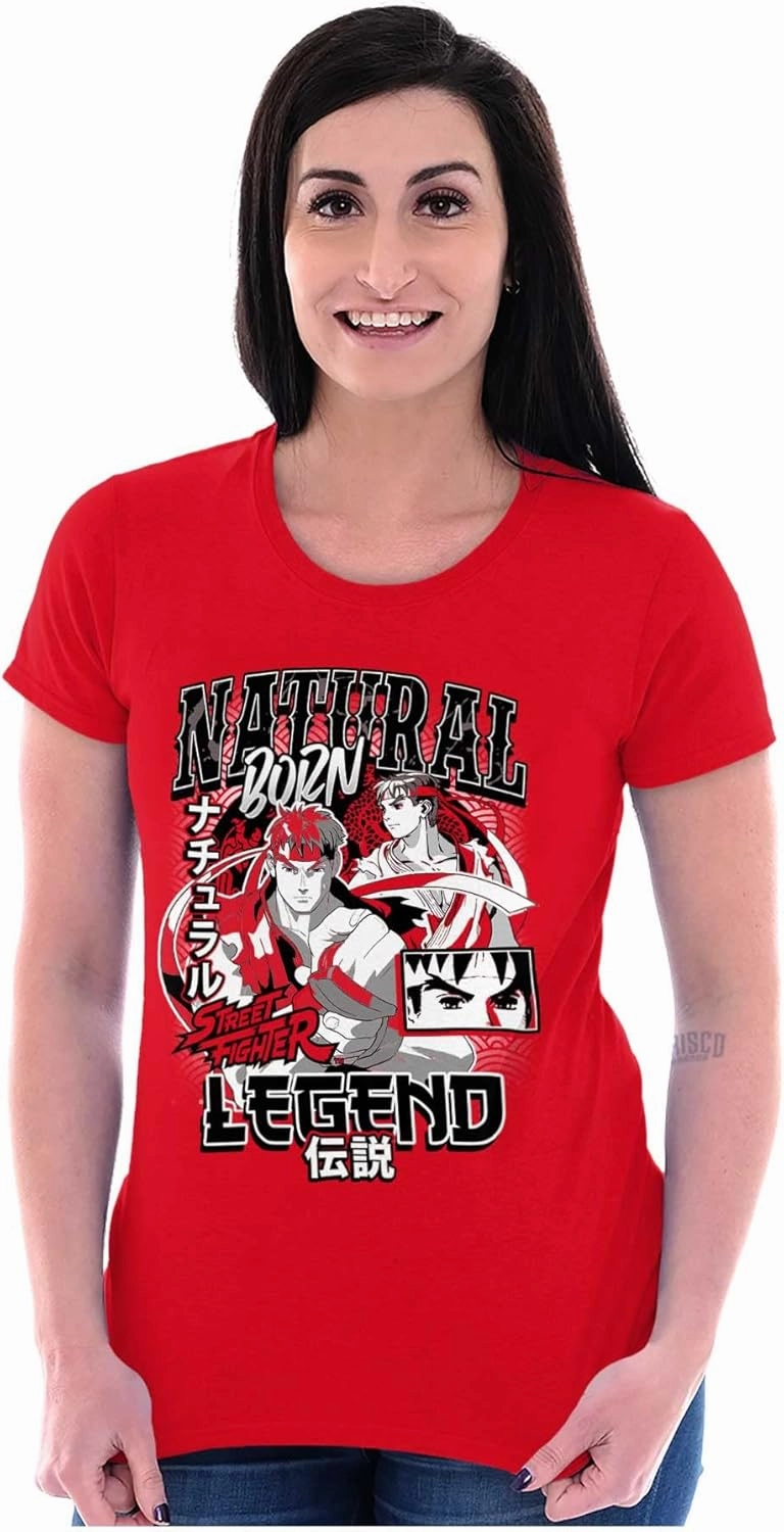 Street Fighter Natural Born Legend Womens Top Junior Graphic Tee