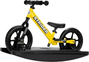 Strider 12” Sport Bike   Rocking Base - Helps Teach Baby How to Ride a Balance Bicycle - for Kids 6 Months to 4 Years - Easy Assembly & Adjustments