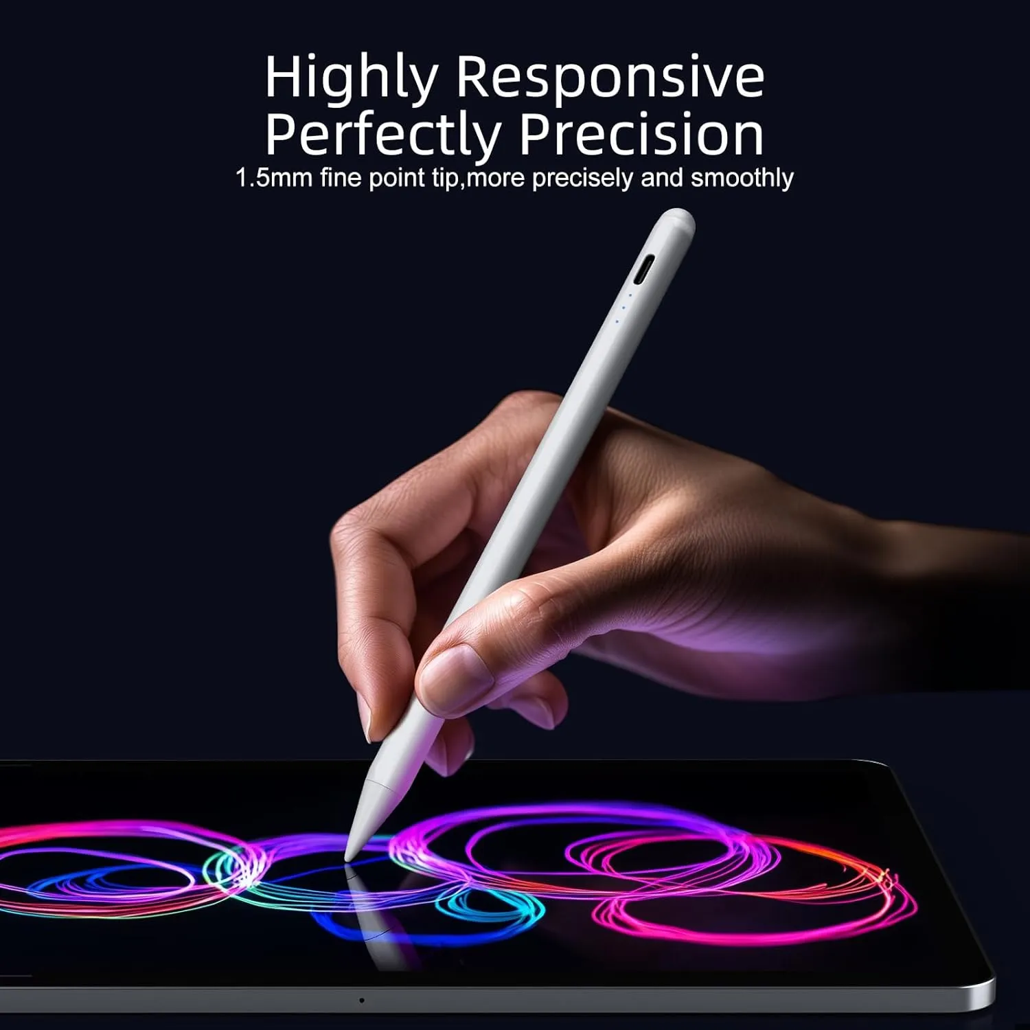 Stylus Pen for iPad 11th & 10th Generation - 10Mins Faster Charge Compatible with (2018-2025) Apple iPad 6-11 Gen, iPad Air 3/4/5/M2/M3, iPad mini 5/6, iPad Pro 11"/12.9"/M4