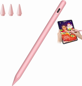 Stylus Pen for iPad - 5X Fast Charge Digital Pen - Compatible with 2018-2023 iPad Pro, Air, Mini, 6-10 Gen - Pink
