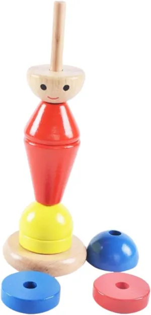 SUPVOX Color Matching for Boy Girl Wooden Sensory Stacking for Fine Motor Skill Development Educational