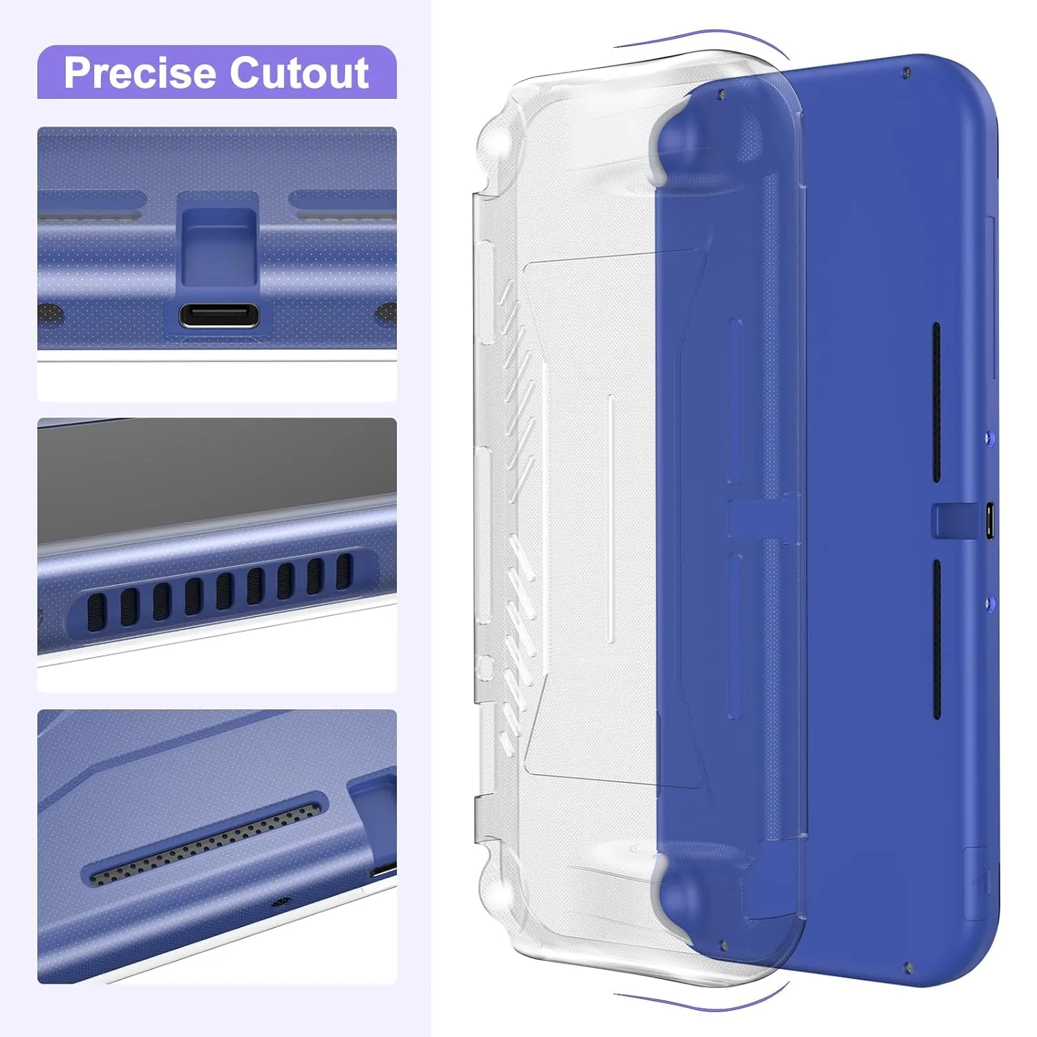Switch Lite Case - innoAura 18 in 1 Switch Lite Accessories Bundle with Switch Lite Carrying Case, Switch Game Case, Switch Lite Screen Protector, Switch Thumb Grips (Purple)