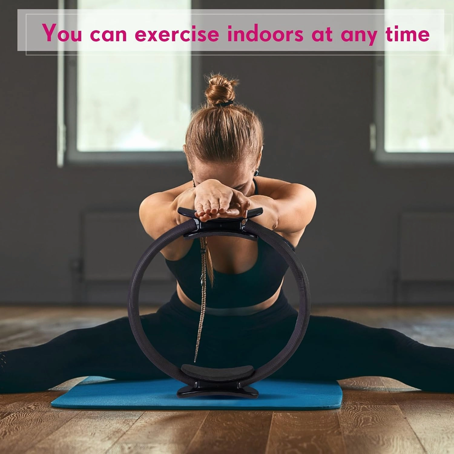 Syhood Pilates Ring 11. 81 Inch Pilates Circle Yoga Ring Magic Lightweight Flexible Workout Equipment for Fitness Physical Therapy Resistance Exercise Arms Legs
