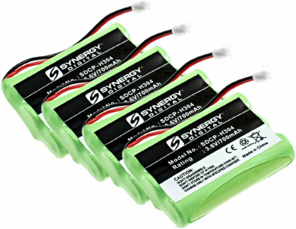 Synergy Digital Cordless Phone Batteries - Replacement for Ooma HB1001 Cordless Phone Battery (Set of 4)