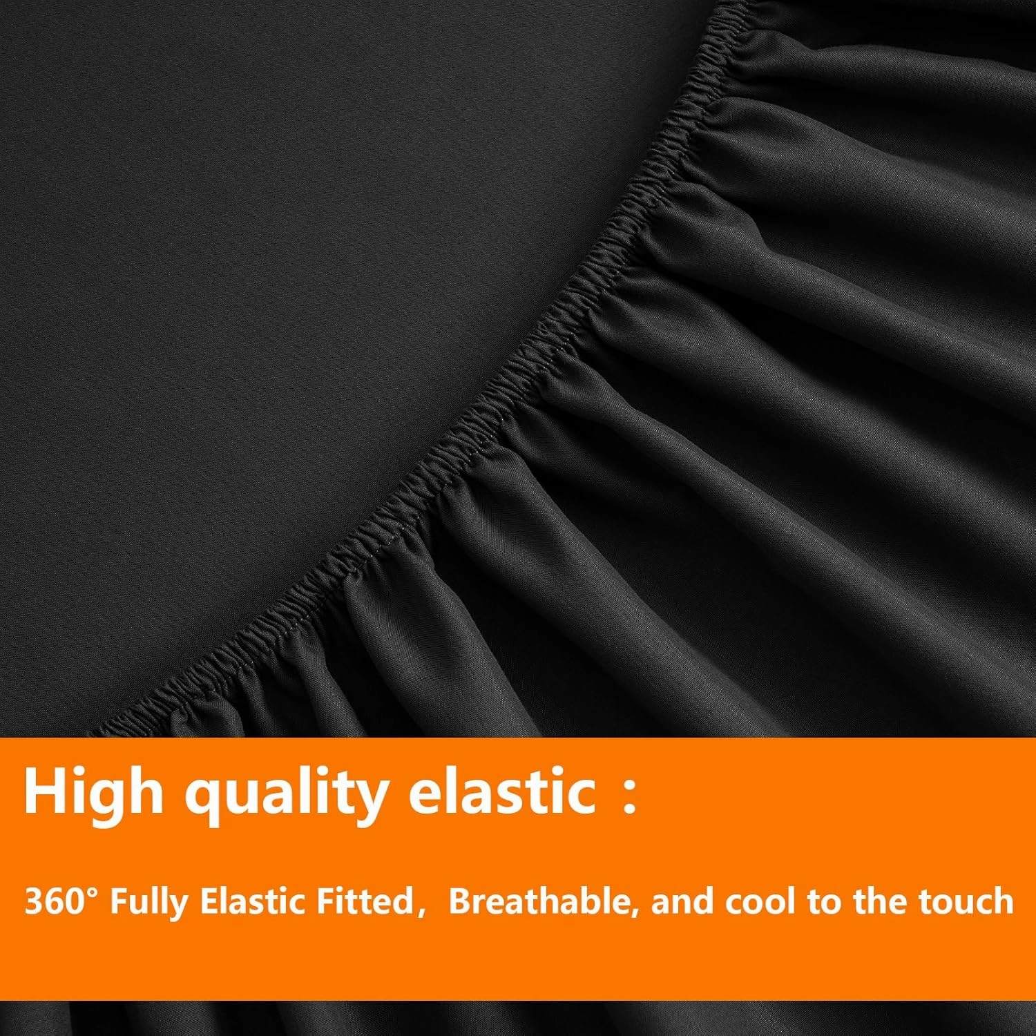 TAIMIT Queen Size Comforter Set - 7 Pieces, Bed in a Bag Bedding Sets with All Season Soft Quilted Warm Fluffy Reversible Comforter,Flat Sheet,Fitted Sheet,2 Pillow Shams,2 Pillowcases,Black