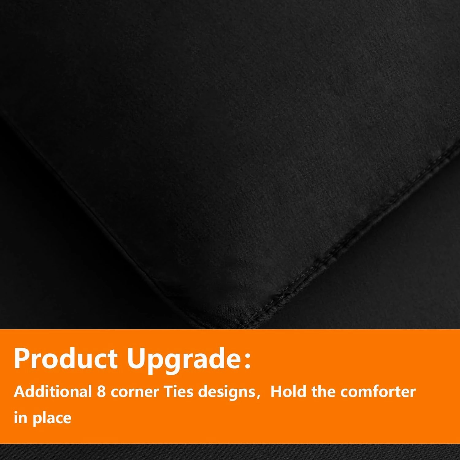 TAIMIT Queen Size Comforter Set - 7 Pieces, Bed in a Bag Bedding Sets with All Season Soft Quilted Warm Fluffy Reversible Comforter,Flat Sheet,Fitted Sheet,2 Pillow Shams,2 Pillowcases,Black