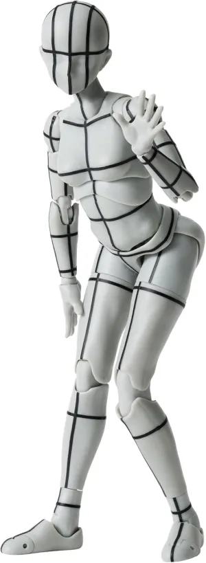TAMASHII NATIONS - Body-Kun/Body-Chan - Body Chan -Sports- Edition-Wire Frame- (Gray Color ver.), Bandai Spirits S.H.Figuarts Action Figure