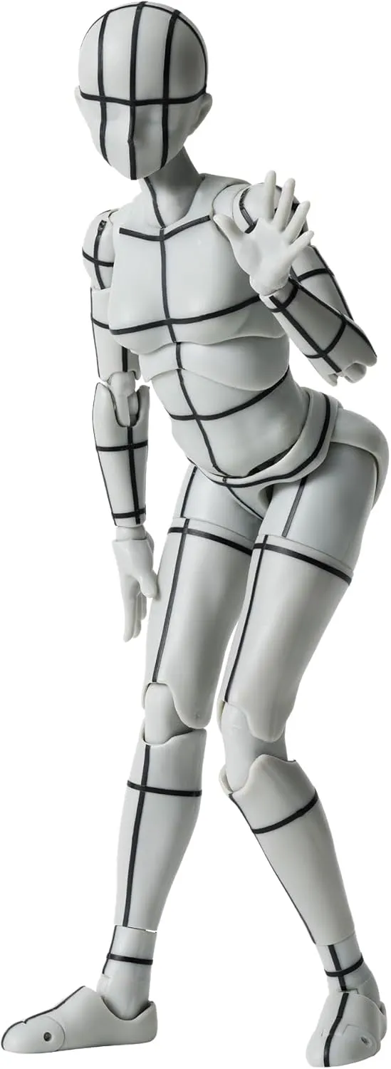 TAMASHII NATIONS - Body-Kun/Body-Chan - Body Chan -Sports- Edition-Wire Frame- (Gray Color ver.), Bandai Spirits S.H.Figuarts Action Figure