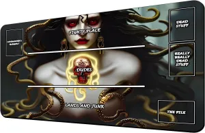 TCG Playmat, AI Paintings Game Mat, Mousepad Compatible for MTG Trading Card Game Playmats Board Game TCG Playmat Table Mats Games Size 24 x 14 inches with Zones 1570805 MFG