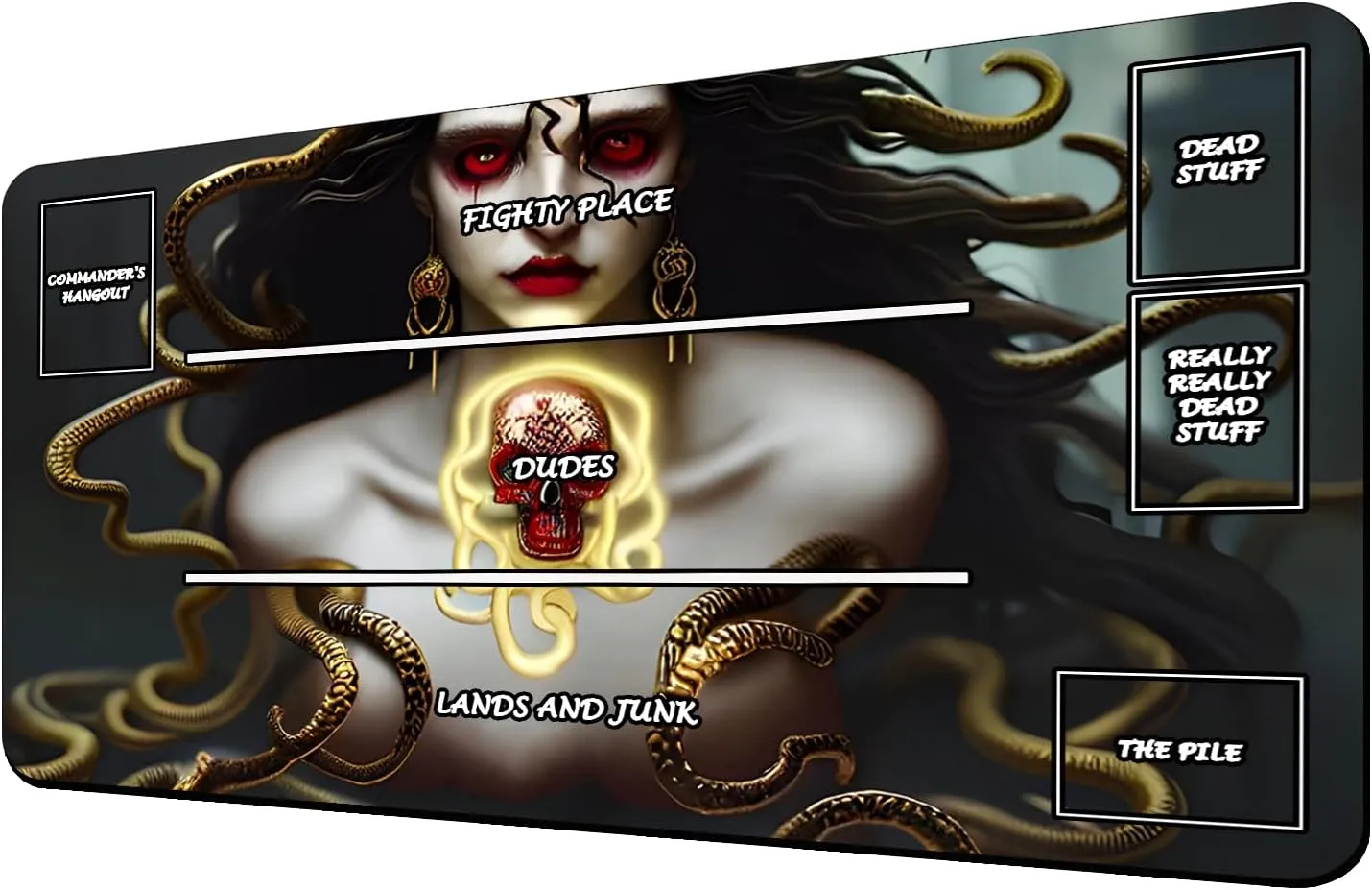 TCG Playmat, AI Paintings Game Mat, Mousepad Compatible for MTG Trading Card Game Playmats Board Game TCG Playmat Table Mats Games Size 24 x 14 inches with Zones 1570805 MFG