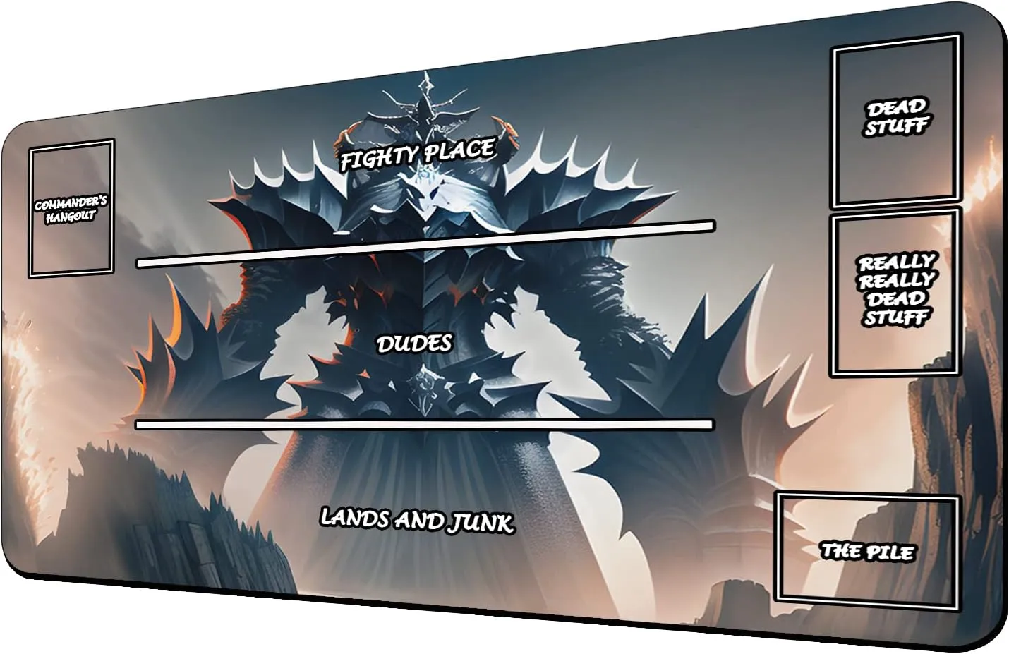 TCG Playmat, AI Paintings Game Mat, Mousepad Compatible for MTG Trading Card Game Playmats Board Game TCG Playmat Table Mats Games Size 24 x 14 inches with Zones 6220805 MFG