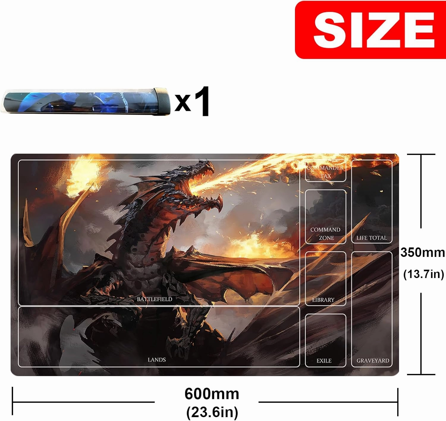 TCG playmat Table Mats Size 70X40 cm Mousepad Compatible for MTG RPG CCG Trading Card Game Play mats Original Play Mat Art Designs & Accessories (17)