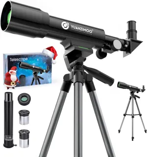 Telescope Kids 50mm Aperture 360mm AZ Astronomical Portable Telescope for Kids Adults Beginners with Tripod Black